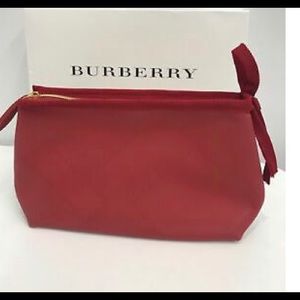 Burberry military red makeup travel bag new in box